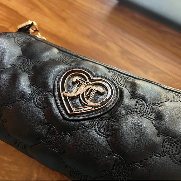 NWT Juicy Couture Choose Juicy II Quilted Barrel Bag w/Mini Bag in Liquorice - Picture 5 of 14